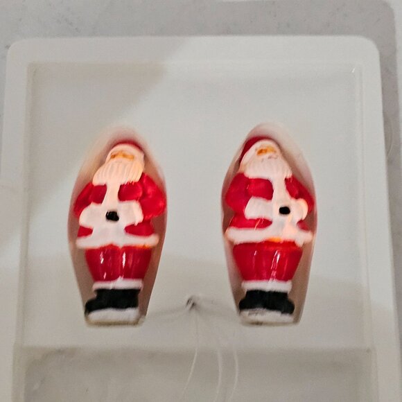 Lemax Village Collection Yard Light Santa Set Of 2 Christmas Village Decor - Picture 7 of 9